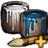 Paint blue white