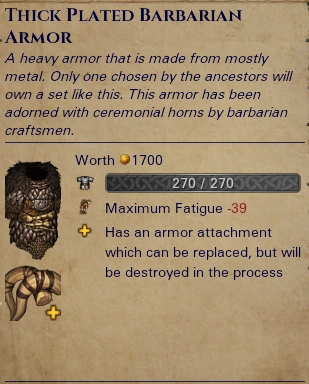 Thick Plated Barbarian Armor w Horns