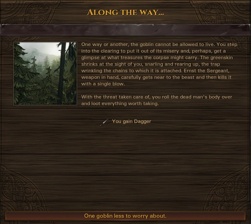 Greenskins Trapped Goblin 1 success
