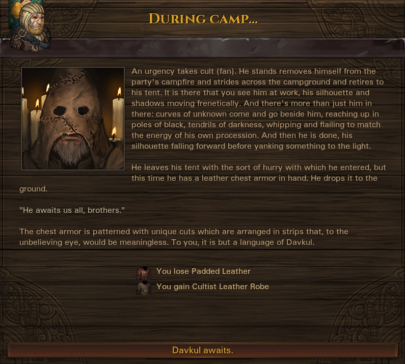 Cultist origin armor