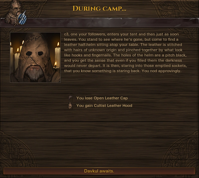 Cultist origin hood