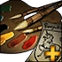 Paint set shields