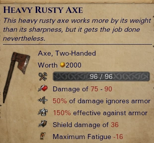 Heavy Rusty Axe