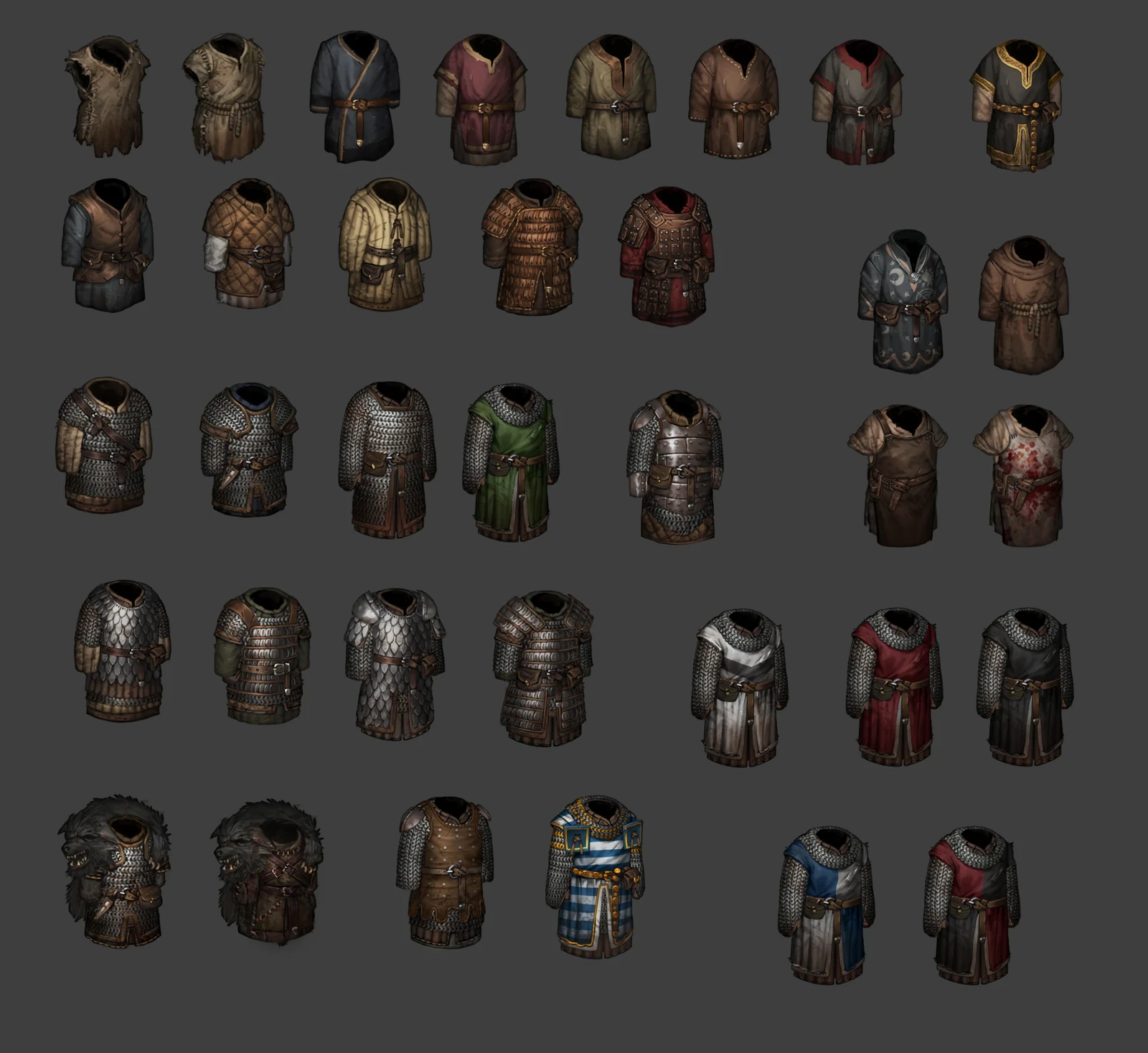 Concept drawings of ingame armor