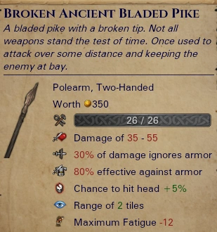 Broken Ancient Bladed Pike