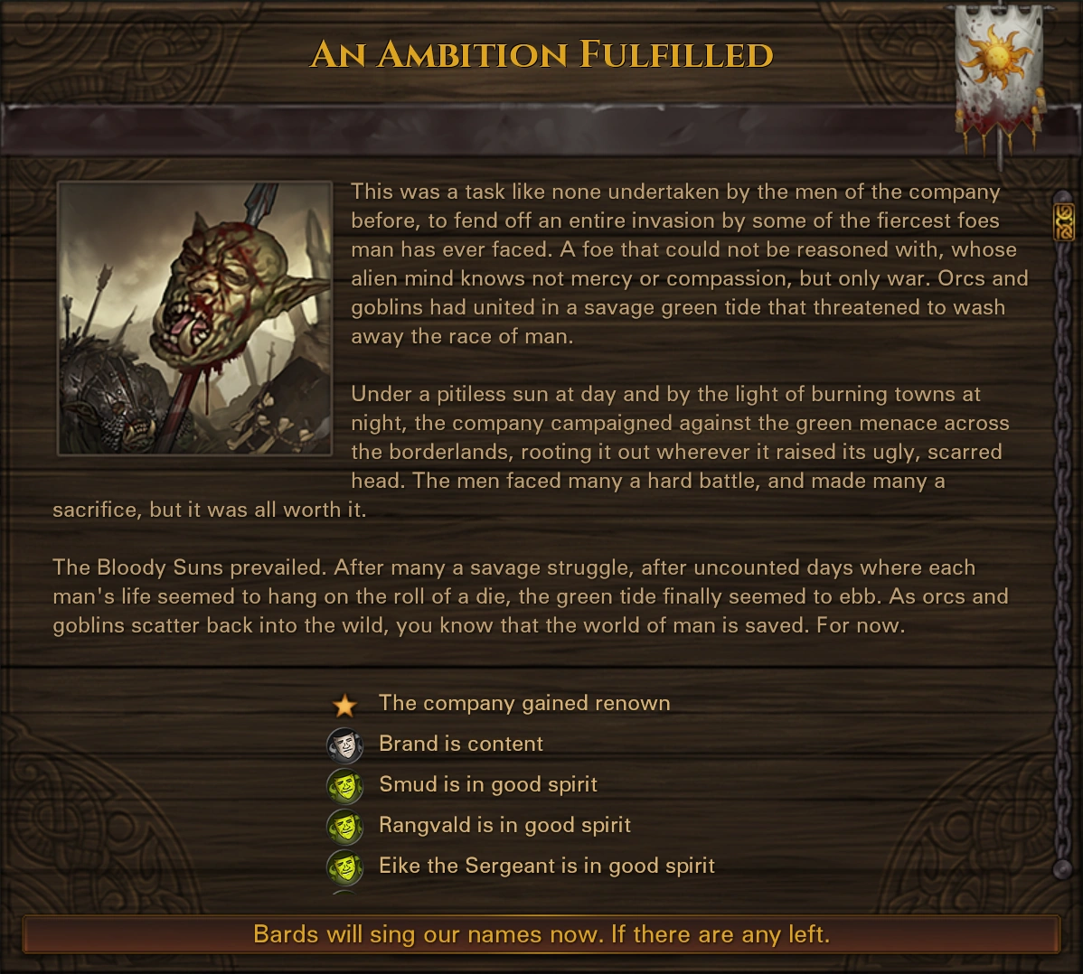 Defeat greenskins