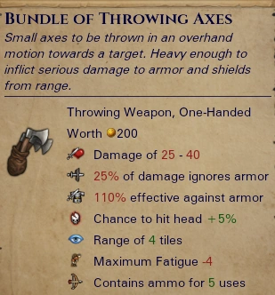 Bundle of Throwing Axes