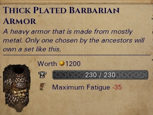 Thick Plated Barbarian Armor
